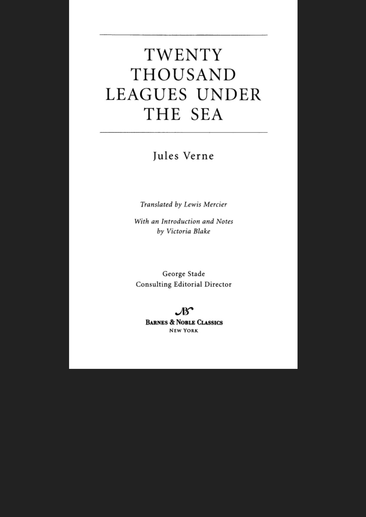 Twenty Thousand Leagues Under the Sea